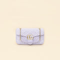 Gucci Lilac GG Denim GG Marmont Medium Shoulder Bag