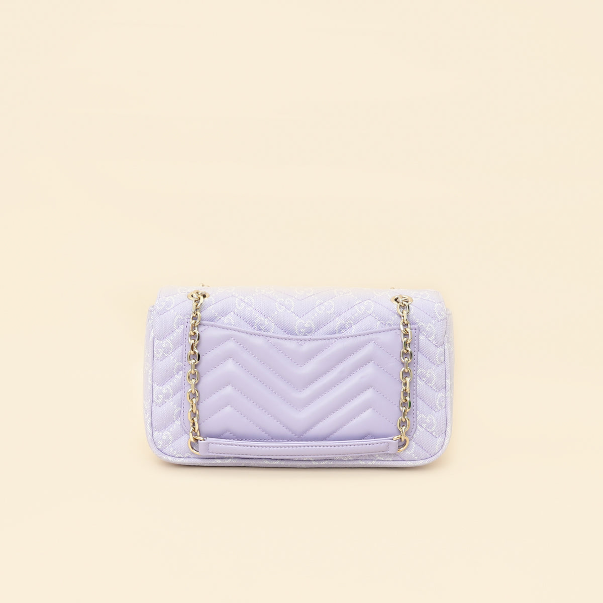 Gucci Lilac GG Denim GG Marmont Medium Shoulder Bag