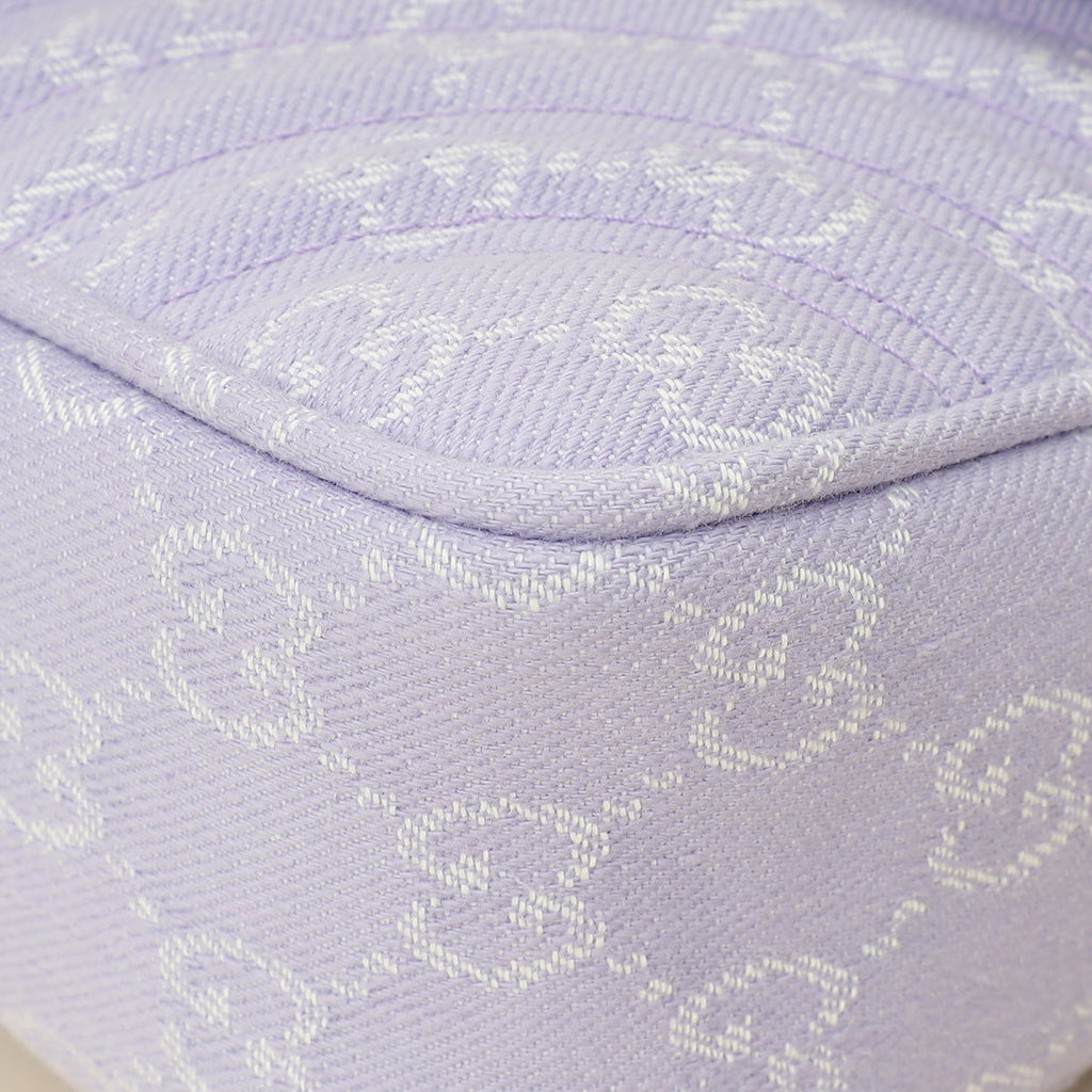 Gucci Lilac GG Denim GG Marmont Medium Shoulder Bag