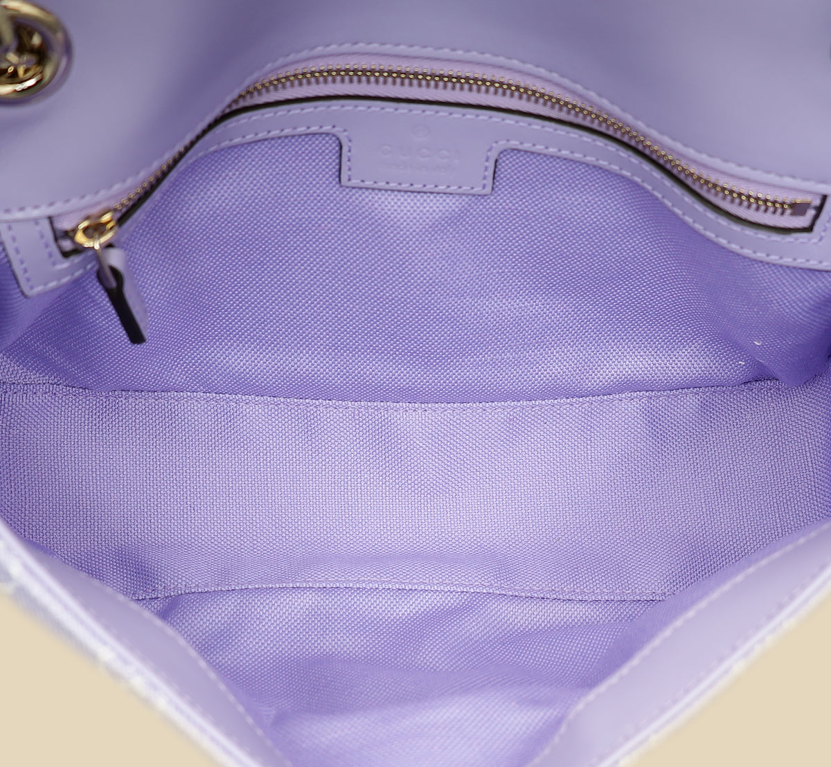 Gucci Lilac GG Denim GG Marmont Medium Shoulder Bag