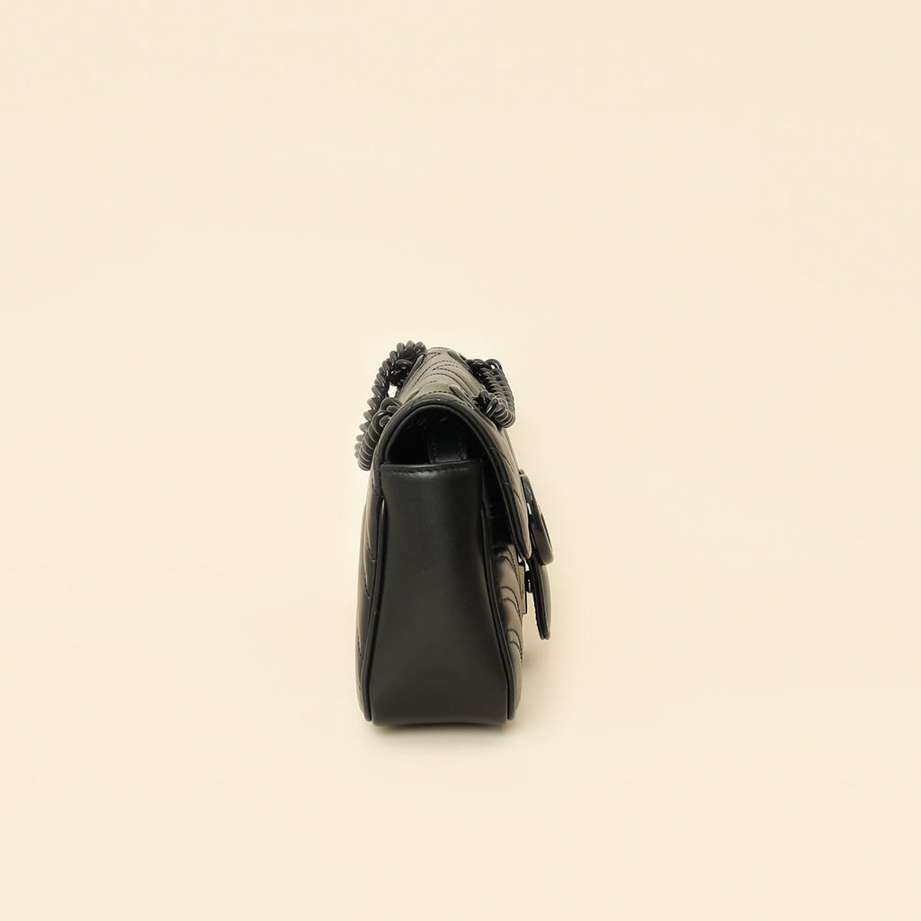 Gucci Black GG Marmont Small Shoulder Bag