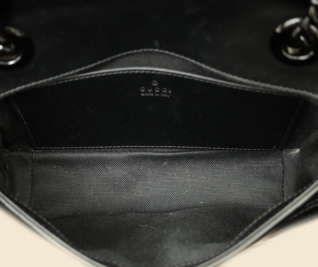 Gucci Black GG Marmont Small Shoulder Bag