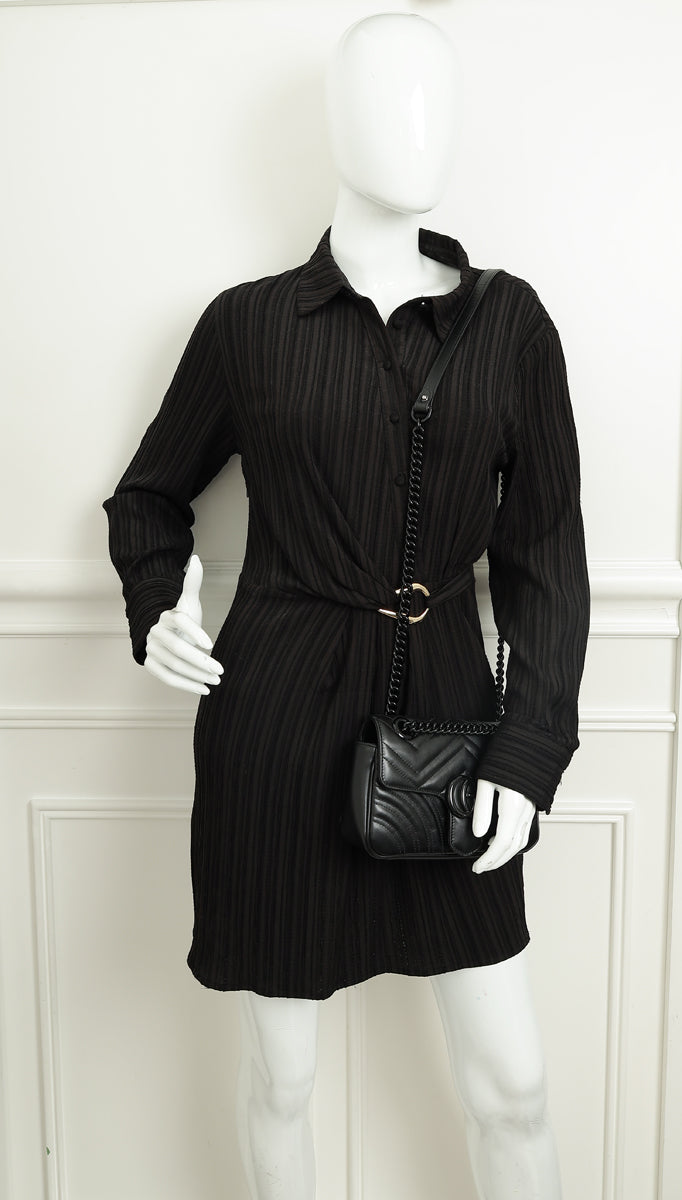 Gucci Black GG Marmont Small Shoulder Bag