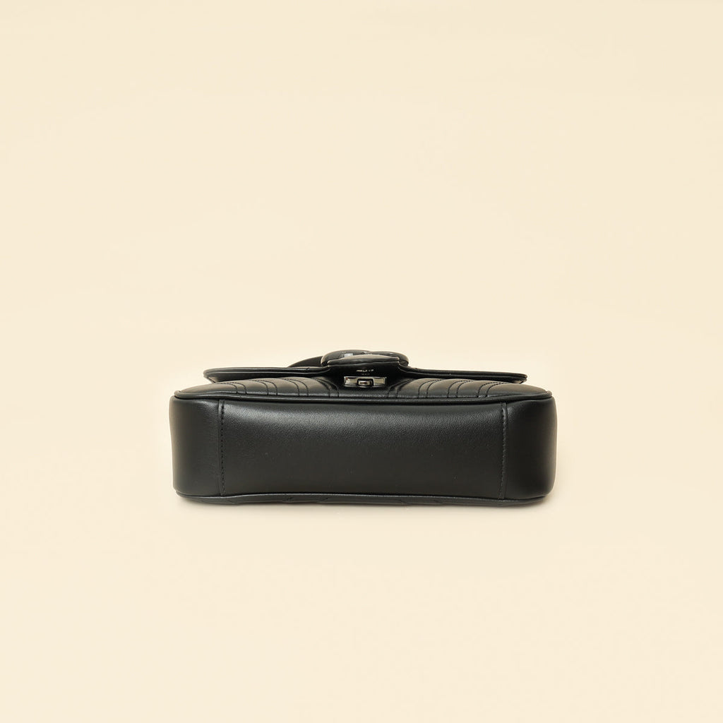 Gucci Black GG Marmont Small Shoulder Bag