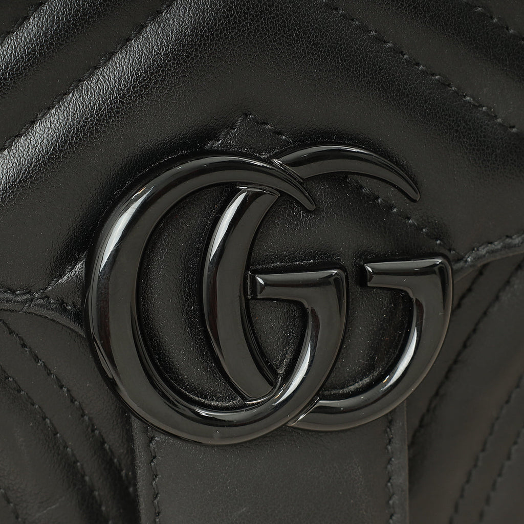 Gucci Black GG Marmont Small Shoulder Bag