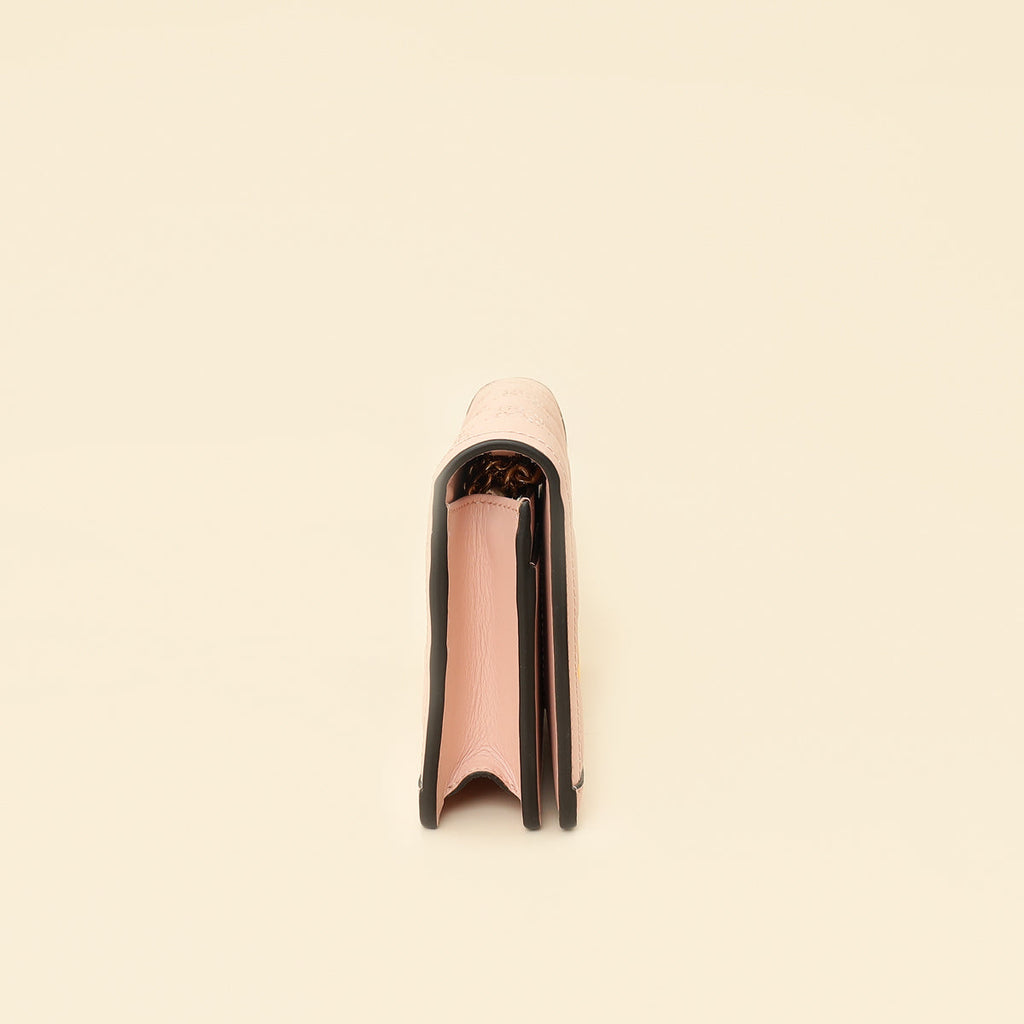 Gucci Light Pink GG Matelasse Wallet on Chain
