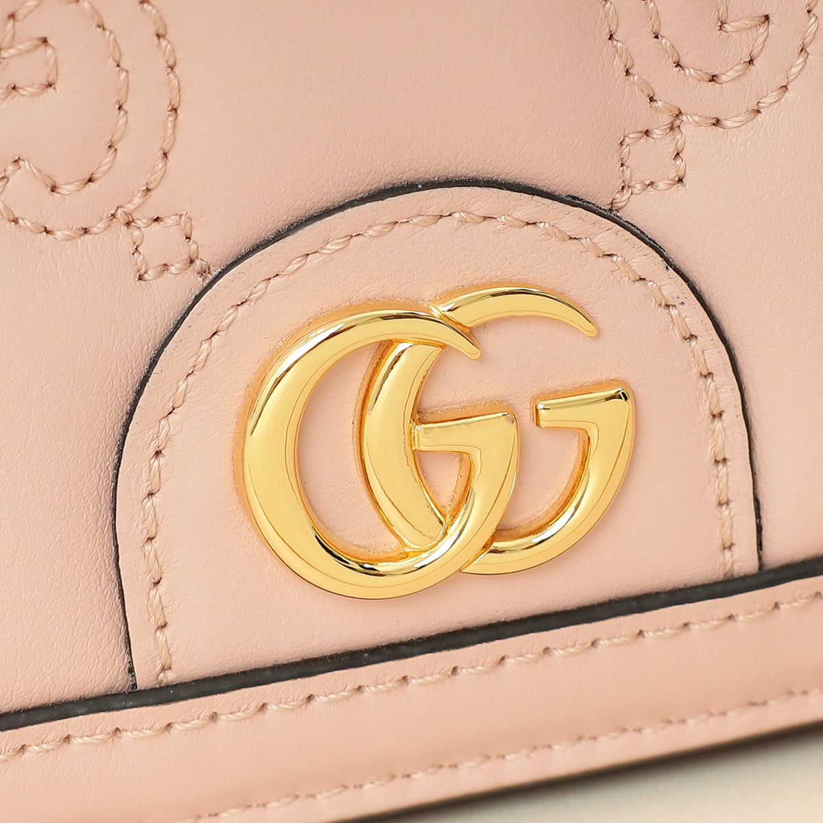 Gucci Light Pink GG Matelasse Wallet on Chain