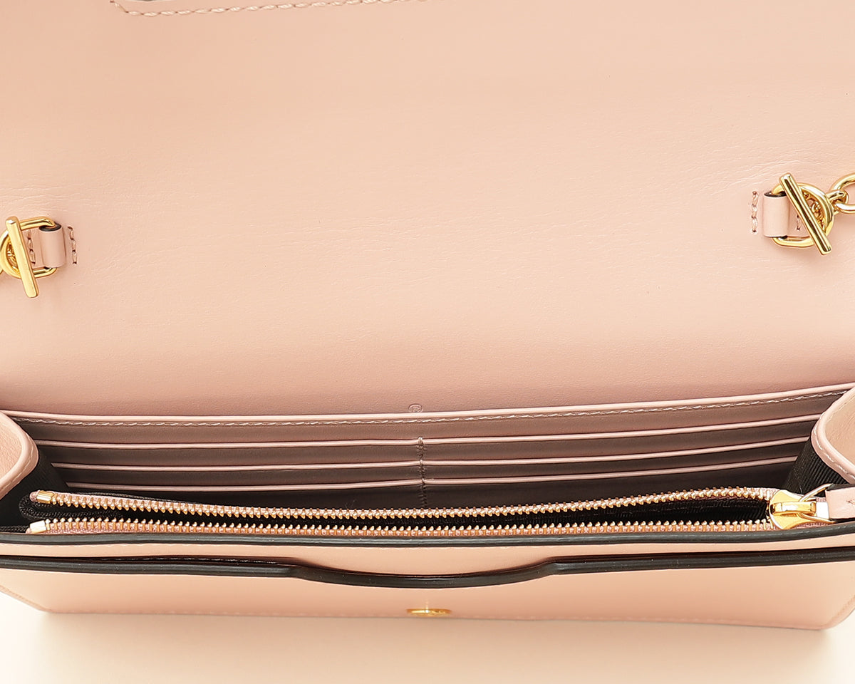 Gucci Light Pink GG Matelasse Wallet on Chain
