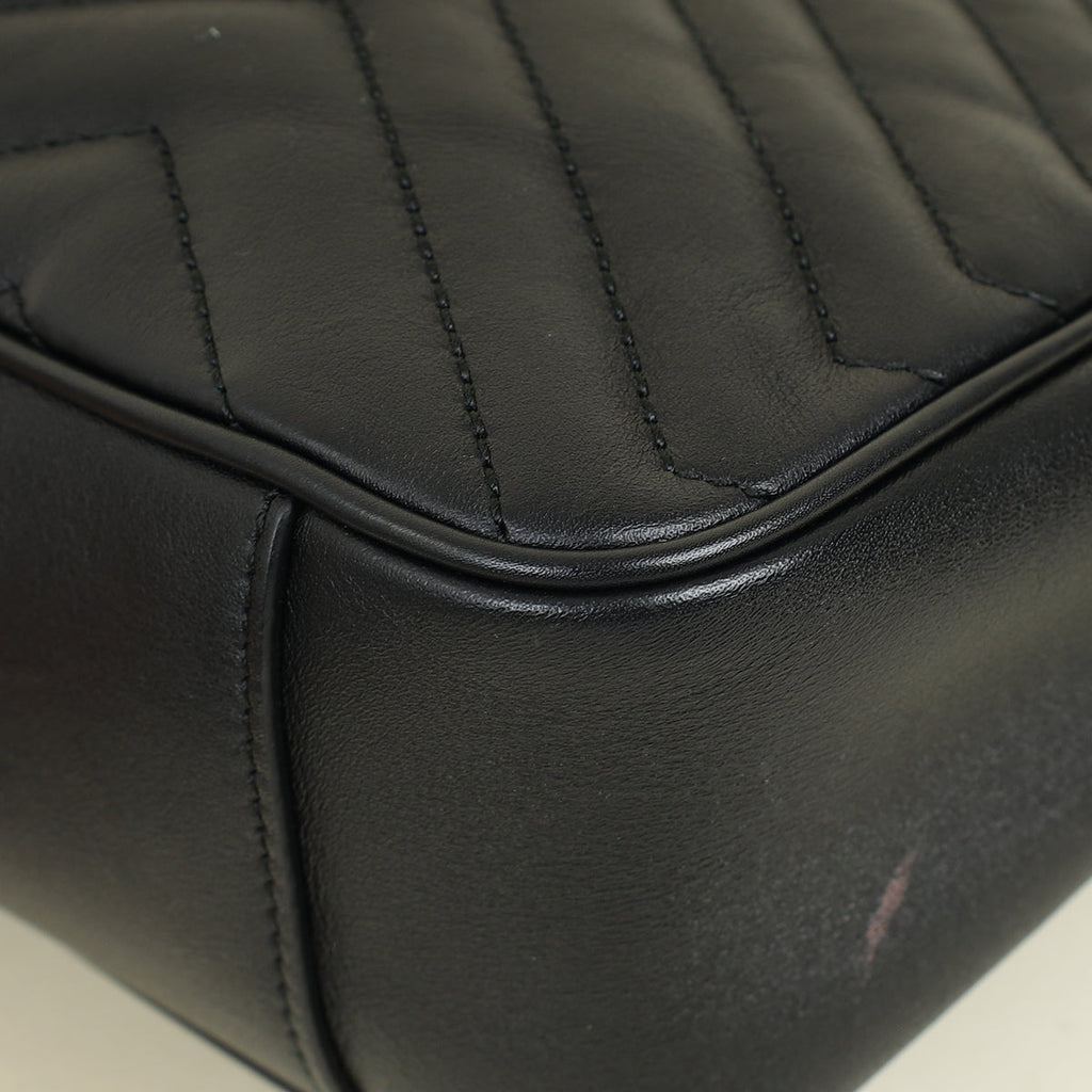 Gucci Black GG Marmont Medium Shoulder Bag
