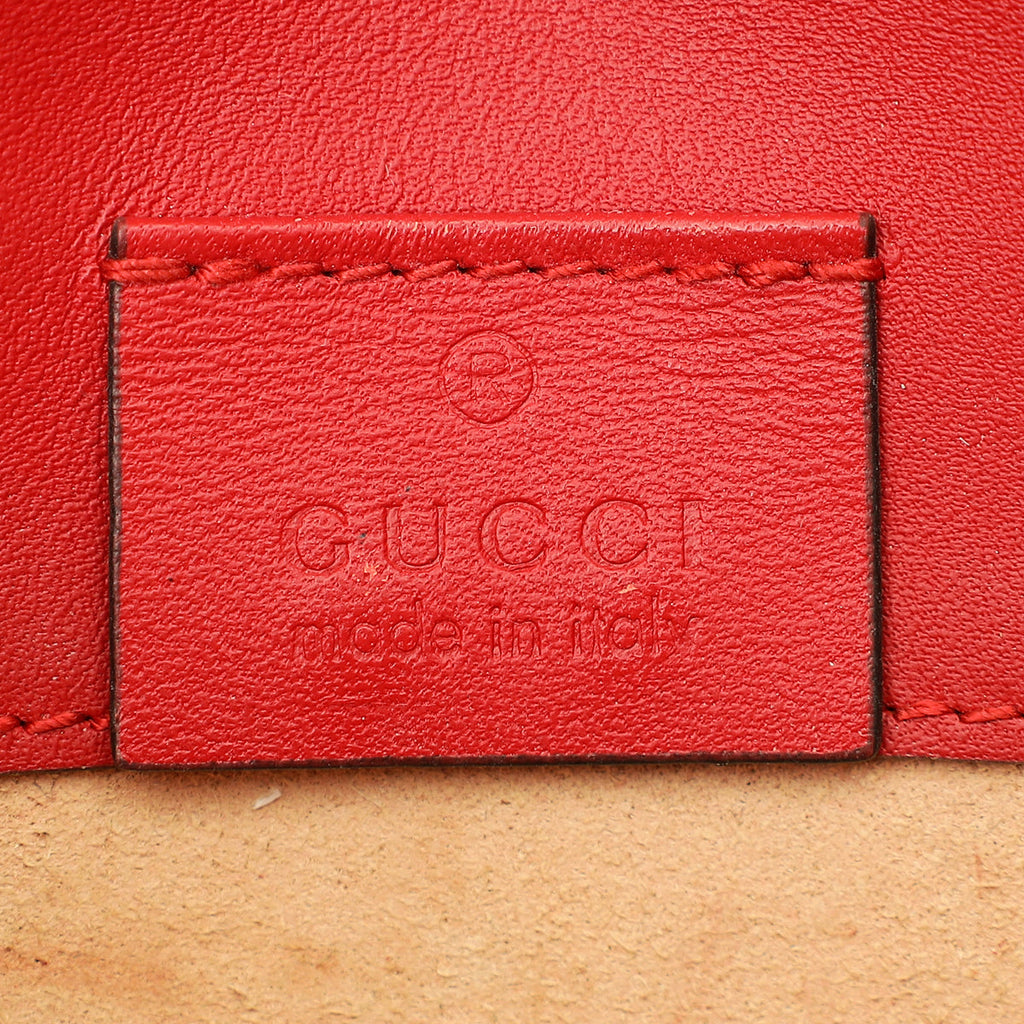 Gucci Red Super Mini Sylvie Chain Bag