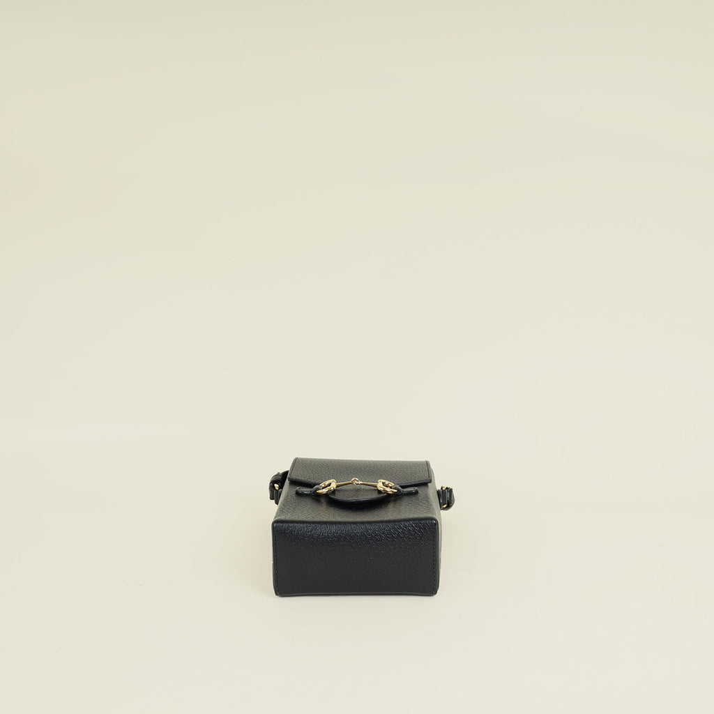 Gucci Black Vertical Horsebit 1955 Crossbody Bag