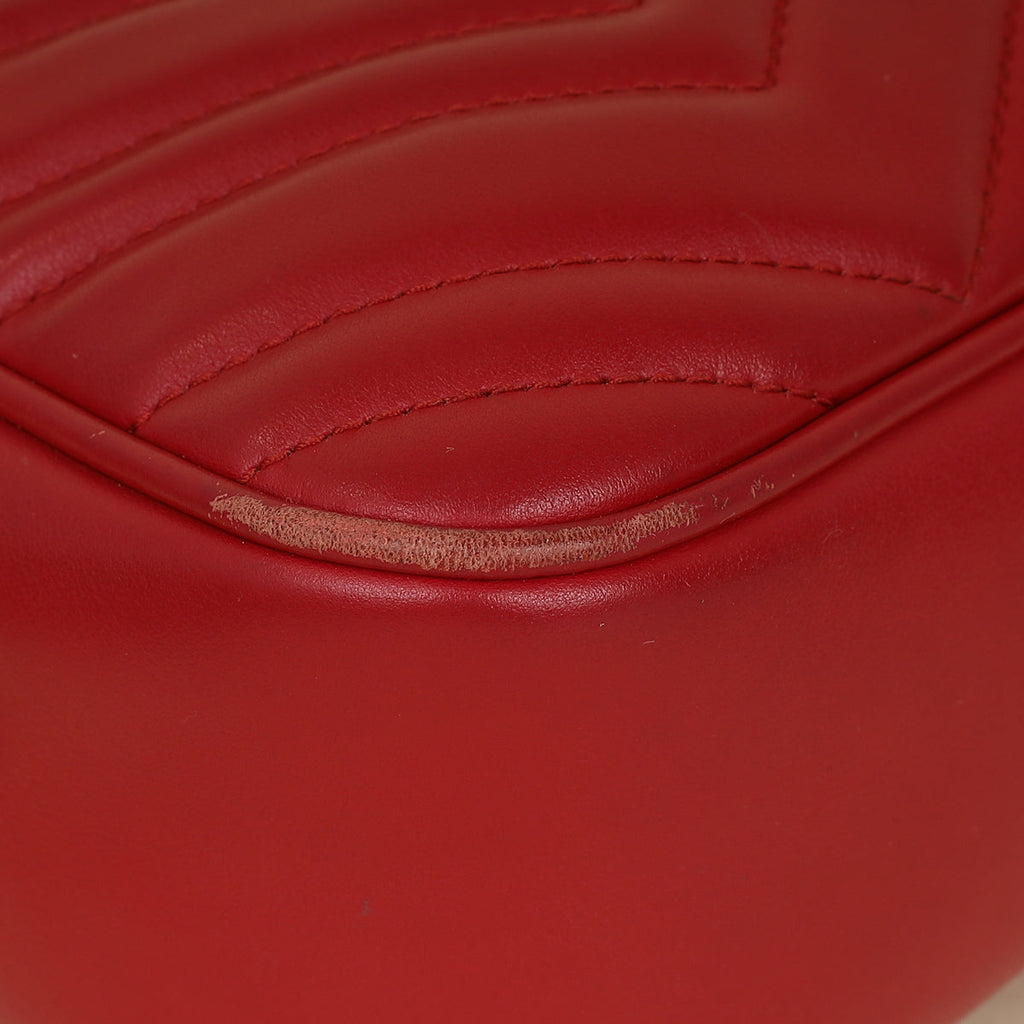 Gucci Red GG Marmont Camera Small Bag