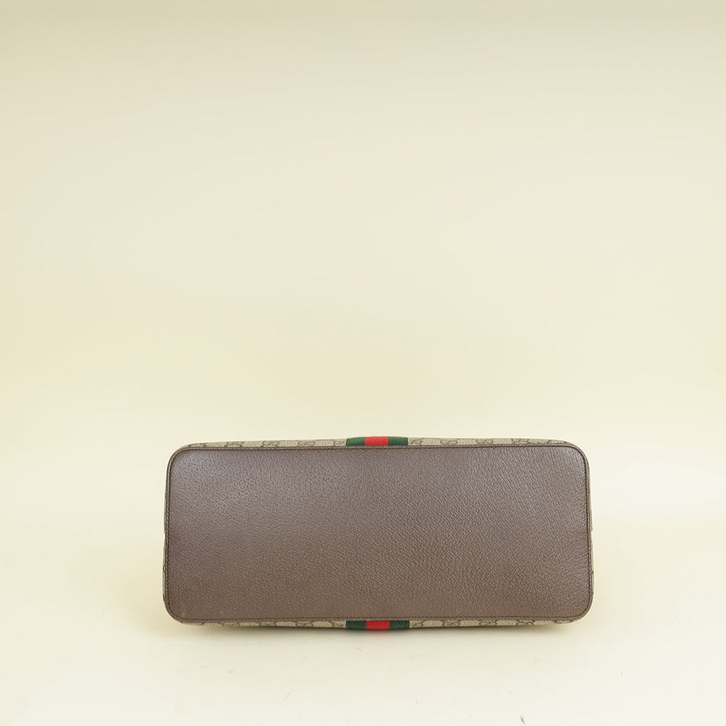Gucci Bicolor GG Supreme Web Ophidia Top Handle Dome Bag