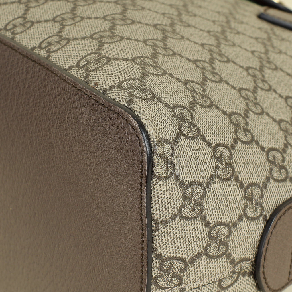 Gucci Bicolor GG Supreme Web Ophidia Top Handle Dome Bag