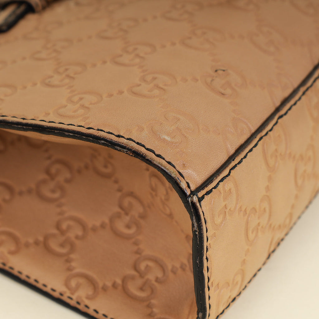 Gucci Beige Guccissima Emily Small Shoulder Bag
