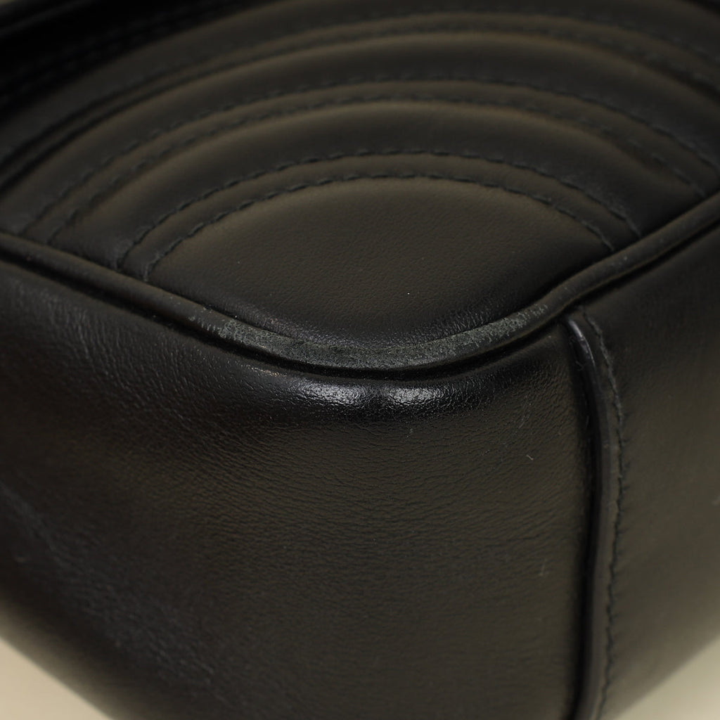 Gucci Black GG Marmont Small Shoulder Bag