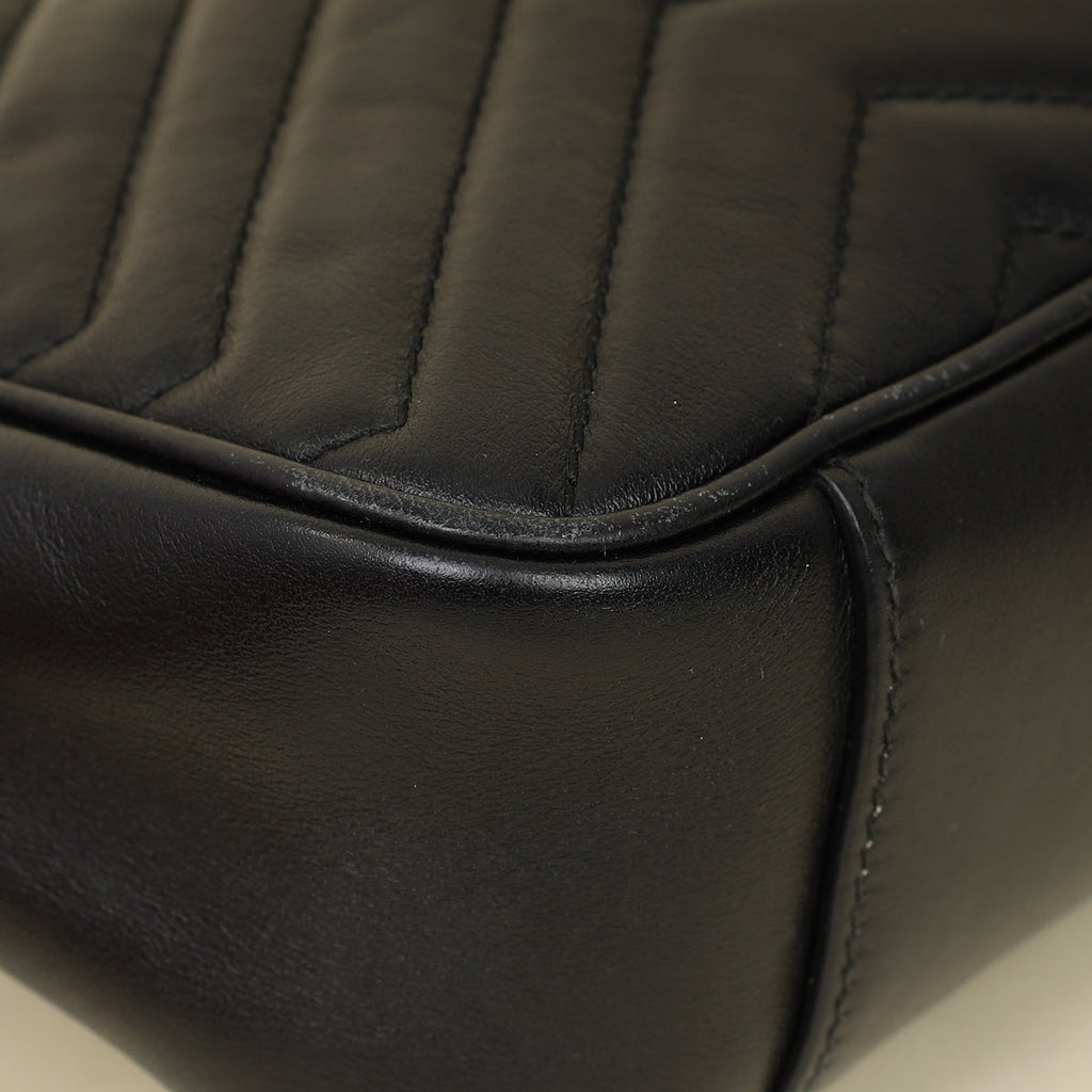 Gucci Black GG Marmont Small Shoulder Bag
