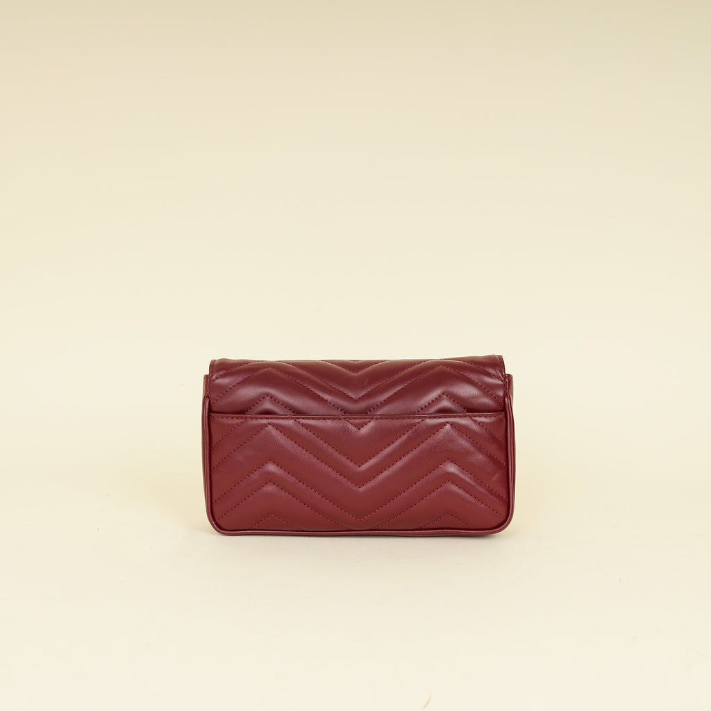 Gucci Rosso Ancora Red GG Marmont Small Shoulder Bag