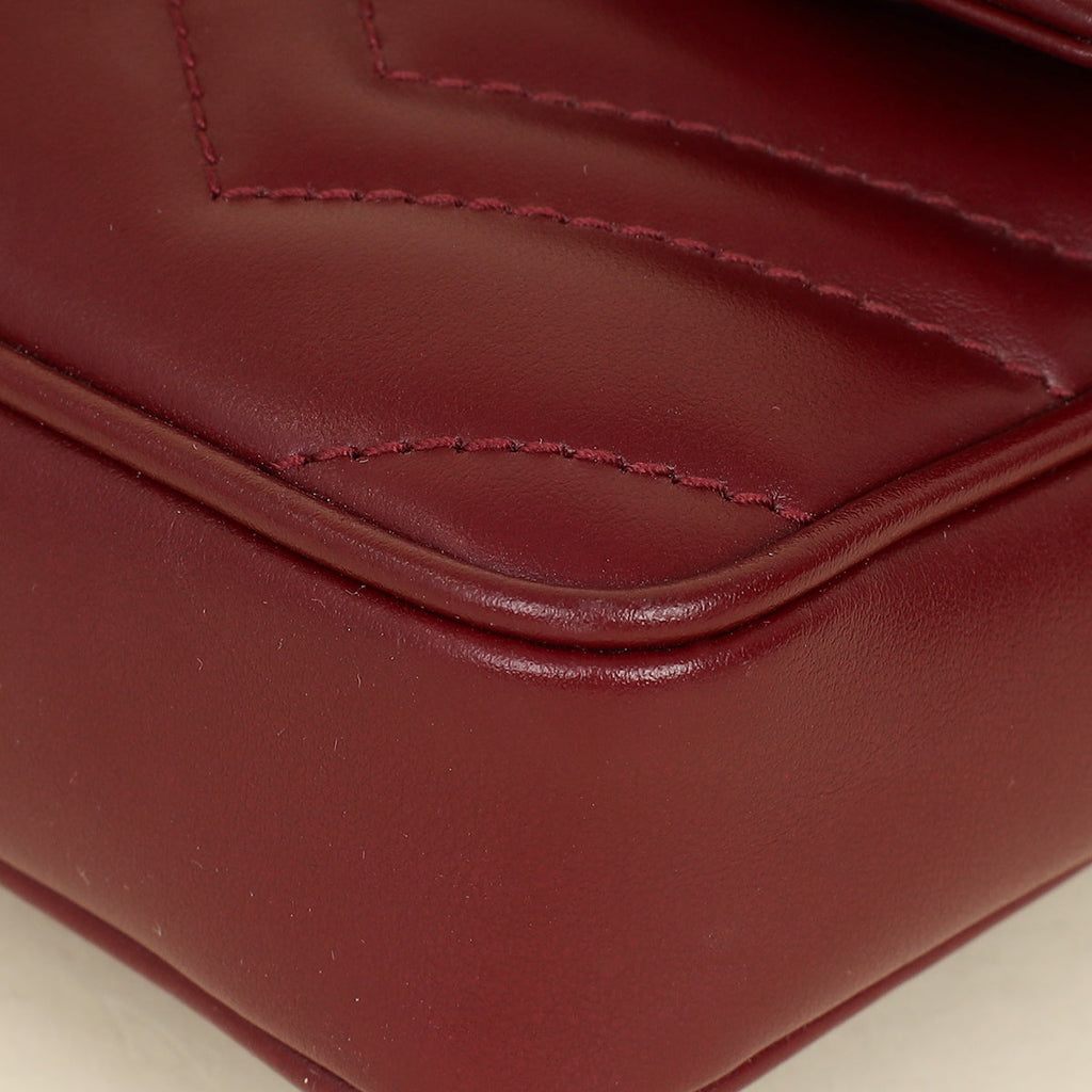 Gucci Rosso Ancora Red GG Marmont Small Shoulder Bag