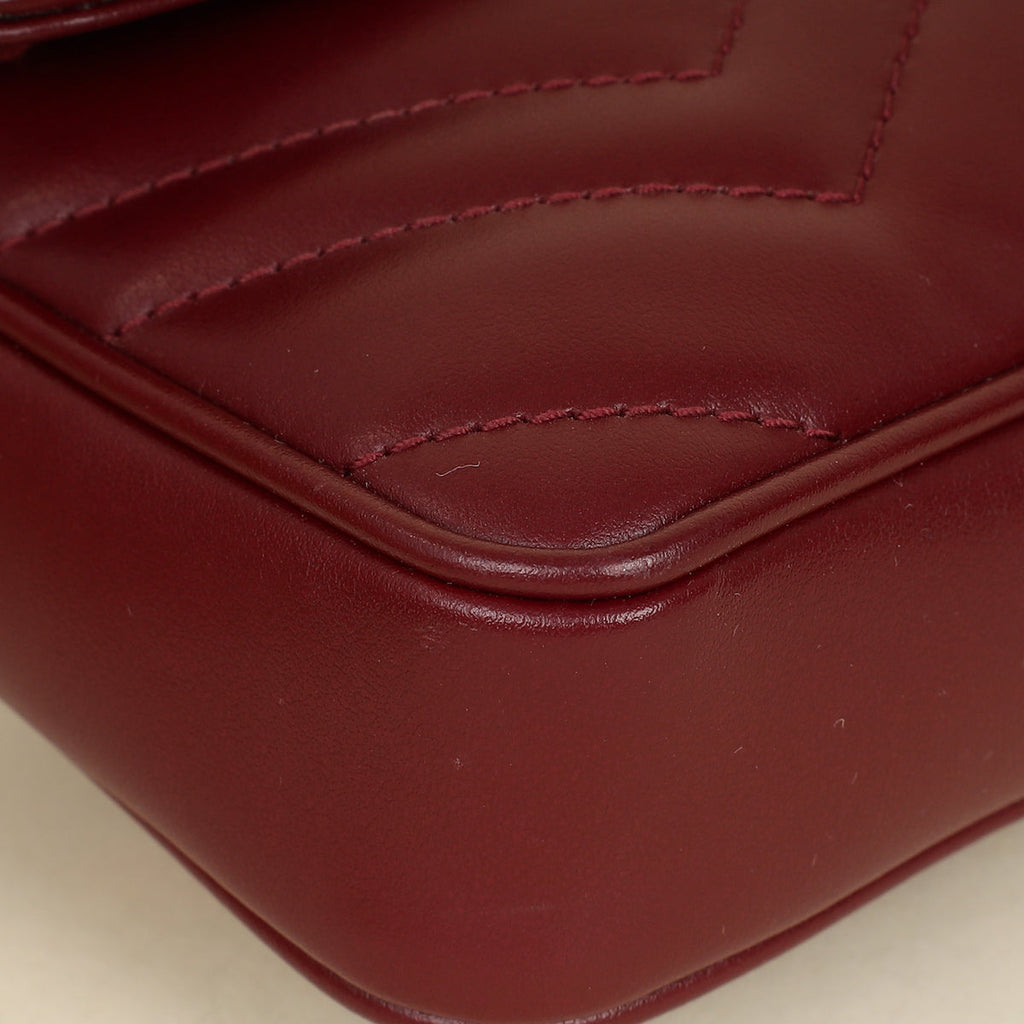 Gucci Rosso Ancora Red GG Marmont Small Shoulder Bag