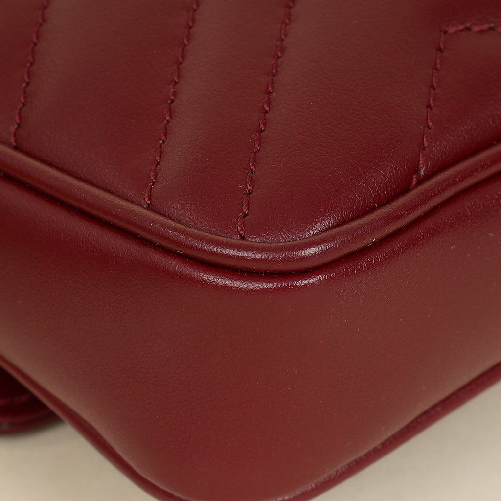 Gucci Rosso Ancora Red GG Marmont Small Shoulder Bag