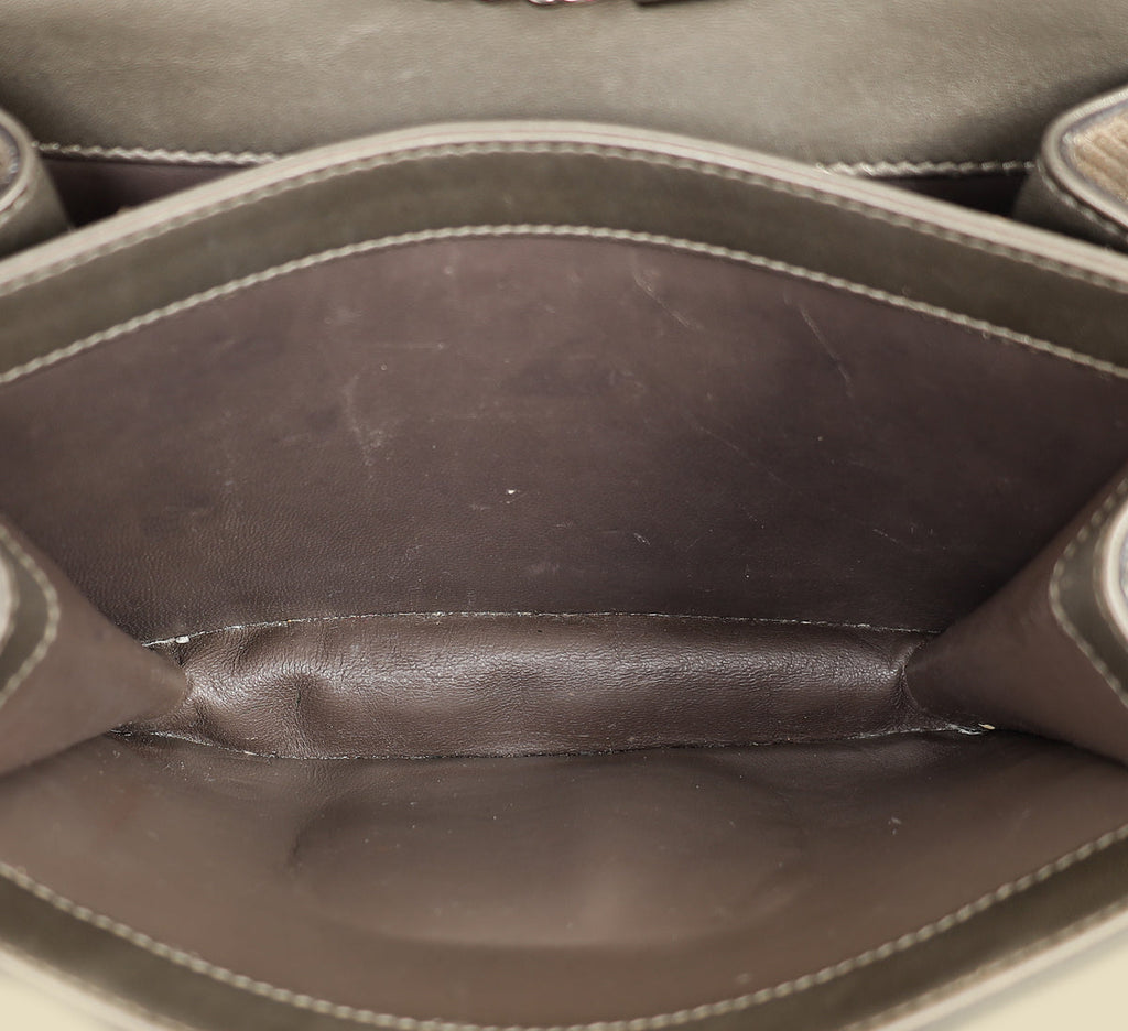 Gucci Metallic Olive Lizard Interlocking G Flap Chain Shoulder Bag