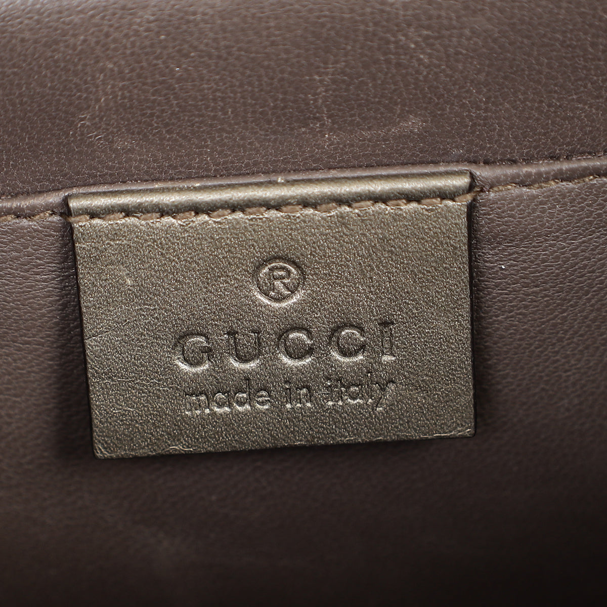 Gucci Metallic Olive Lizard Interlocking G Flap Chain Shoulder Bag