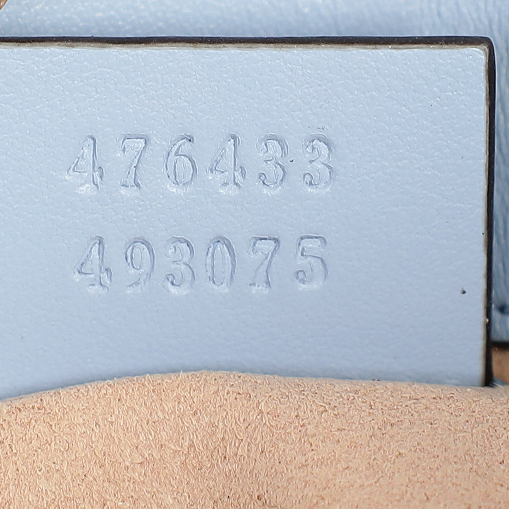 Gucci Light Blue GG Marmont Mini Chain Shoulder Bag