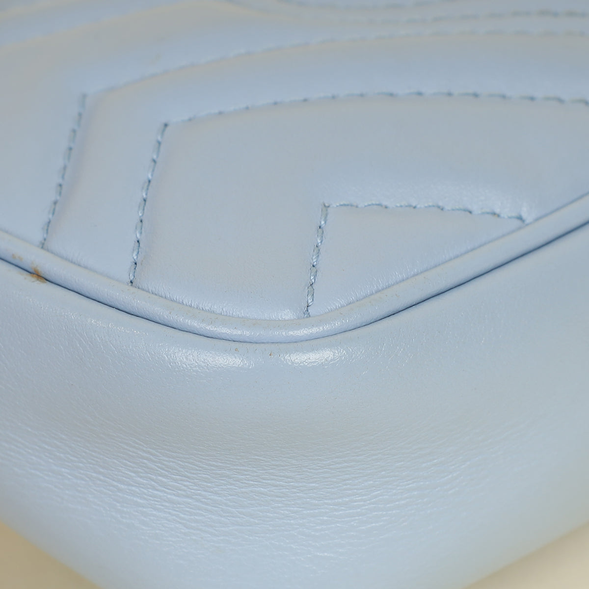 Gucci Light Blue GG Marmont Mini Chain Shoulder Bag
