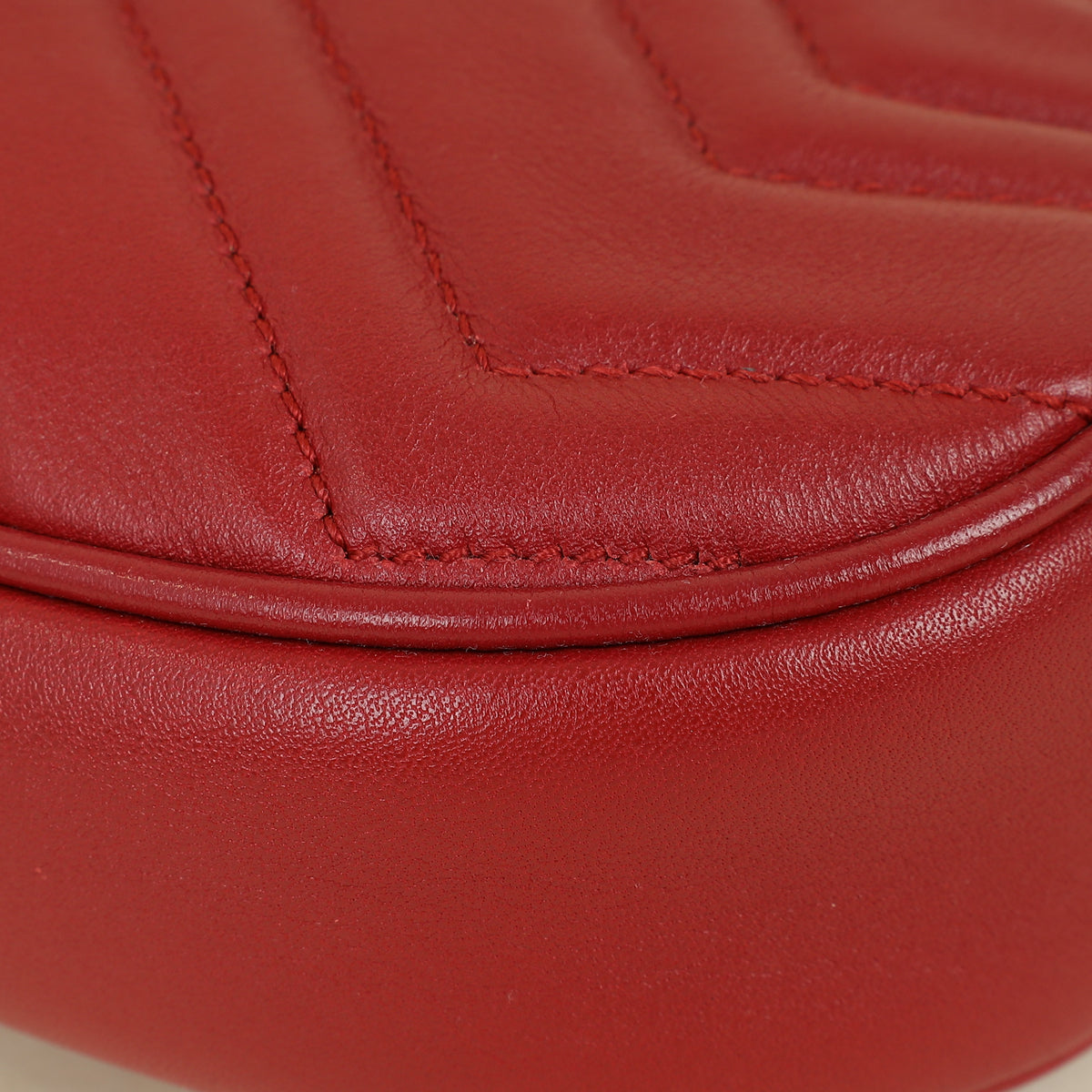 Gucci Red GG Marmont Mini Belt Bag