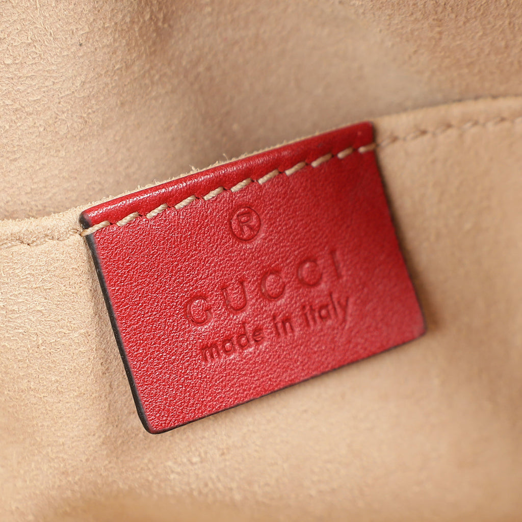 Gucci Red GG Marmont Mini Belt Bag