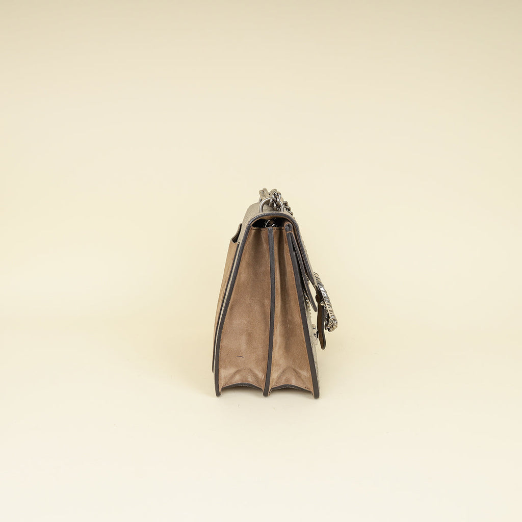Gucci Bicolor GG Supreme Dionysus Medium Flap Bag