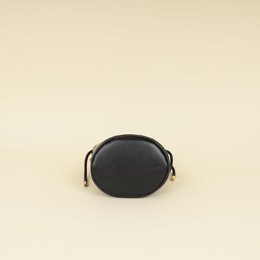 Gucci Black GG Marmont Small Bucket Bag
