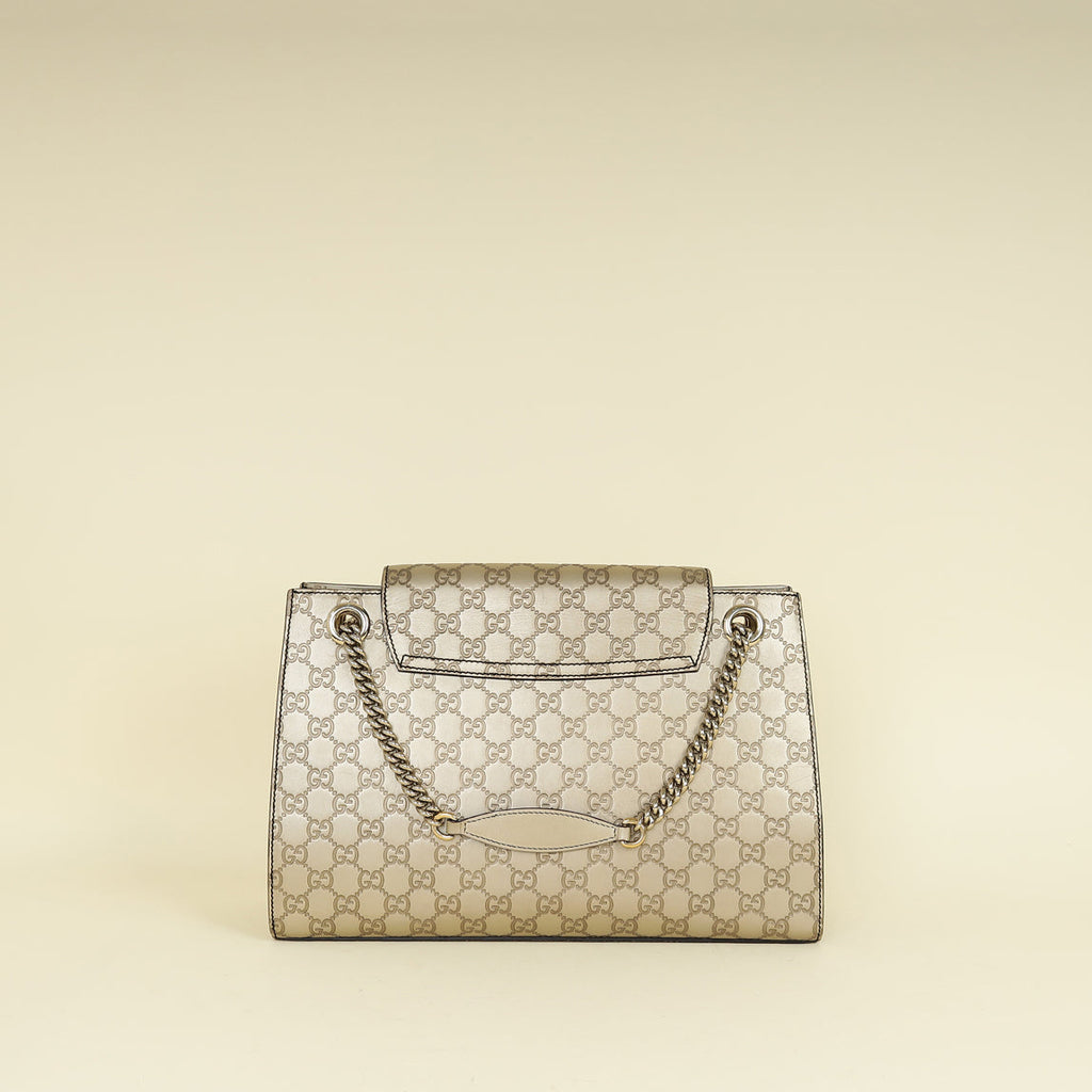 Gucci Champagne GG Guccissima Large Emily Bag