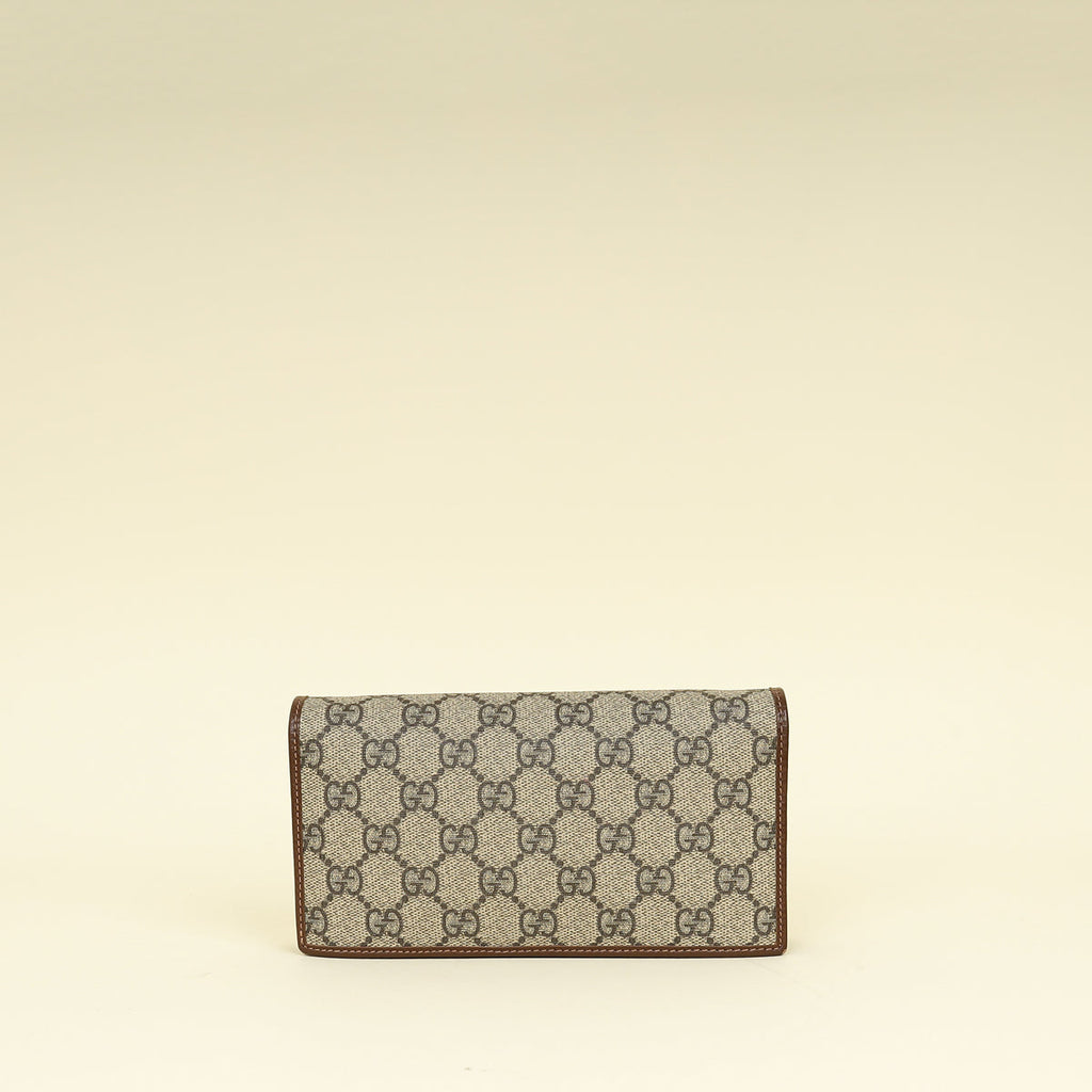 Gucci Bicolor GG Supreme Horsebit 1995 Wallet on Chain