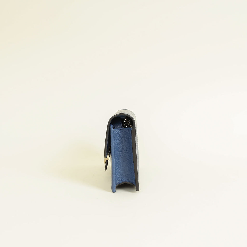 Gucci Navy Blue Interlocking G Wallet On Chain