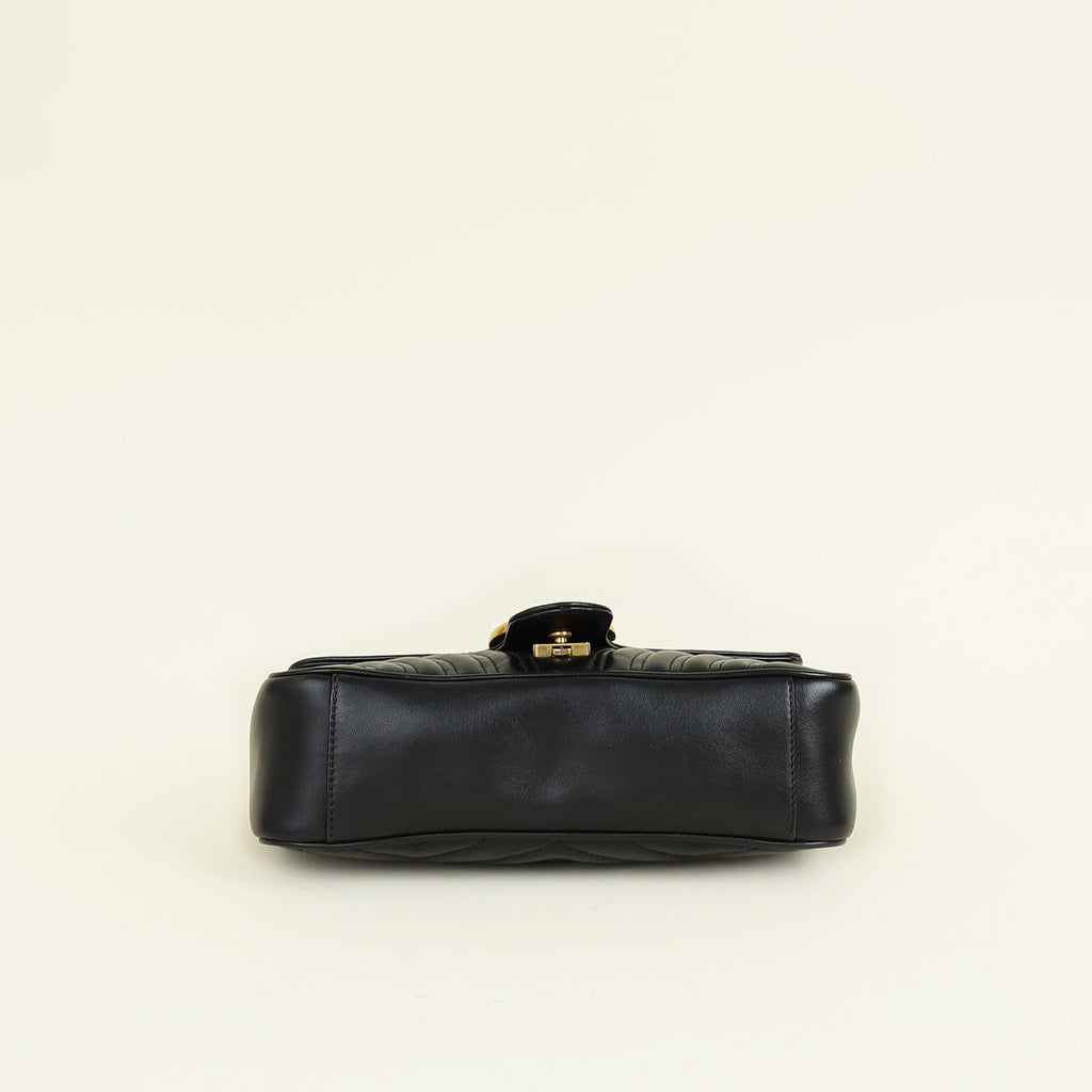 Gucci Black GG Marmont Shoulder Bag