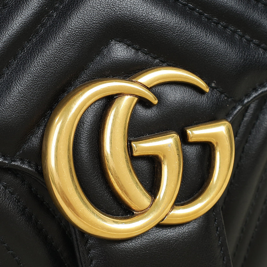 Gucci Black GG Marmont Shoulder Bag