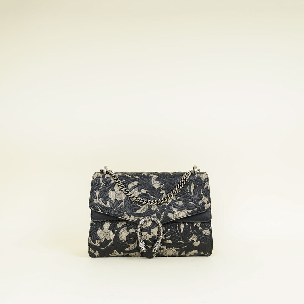 Gucci Bicolor GG Supreme Arabesque Dionysus Large Shoulder Bag