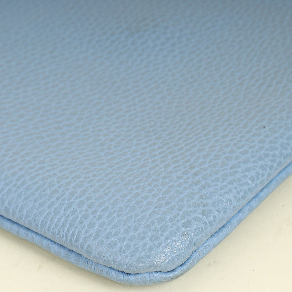 Gucci Light Blue Bamboo Clutch Bag