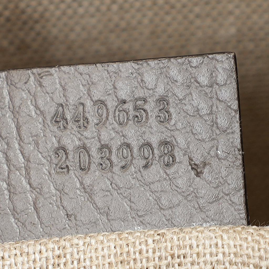 Gucci Grey Bamboo Clutch Bag