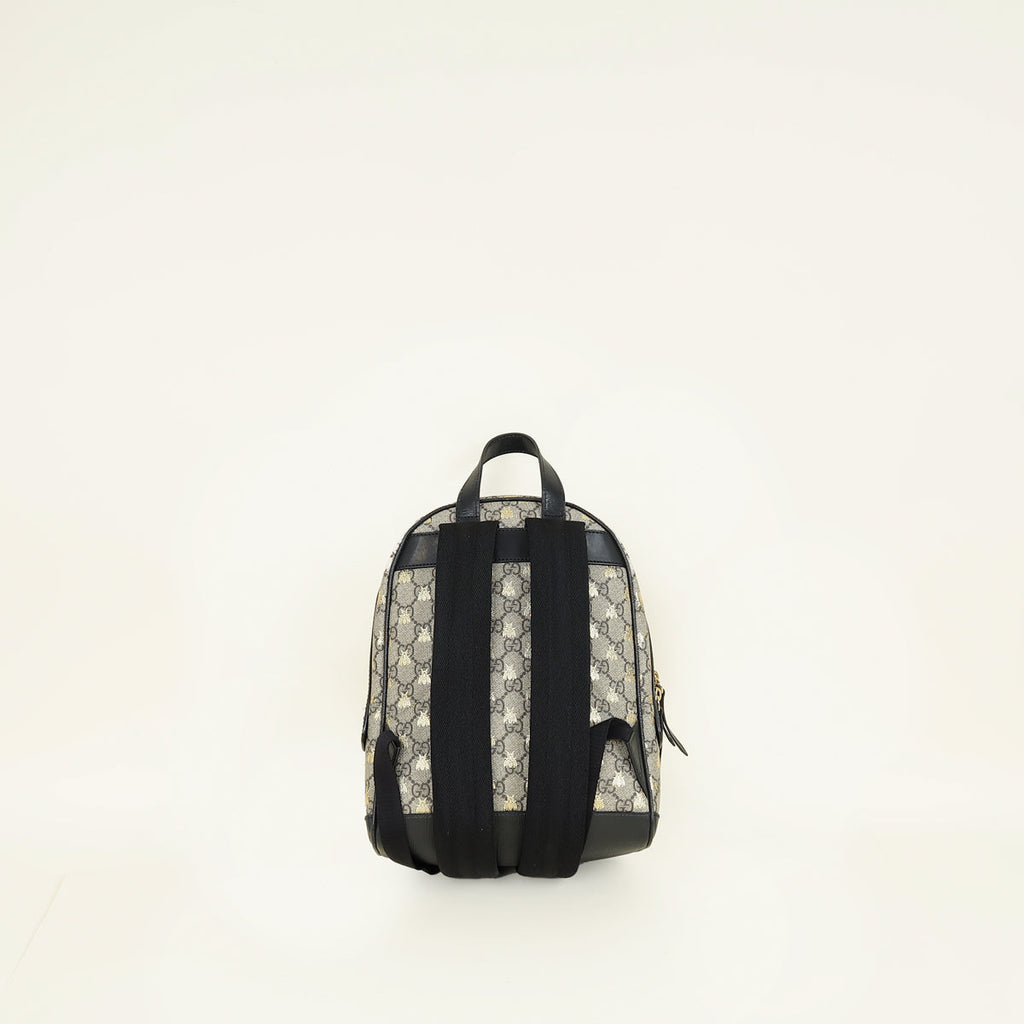Gucci Bicolor GG Supreme Bees Small Backpack Bag