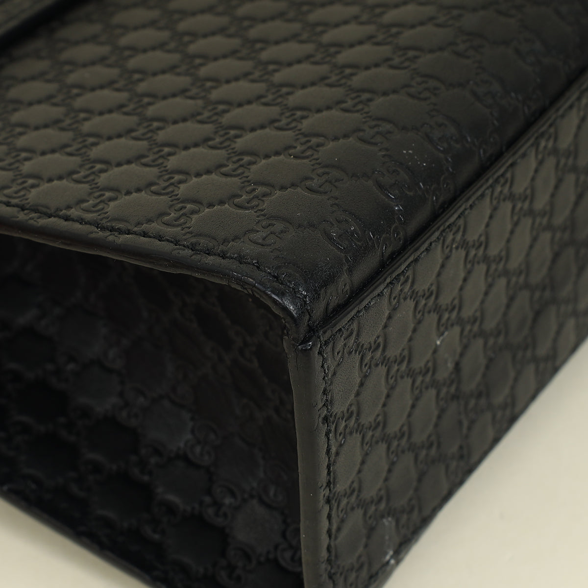 Gucci Black Microguccissima Emily Medium Shoulder Bag