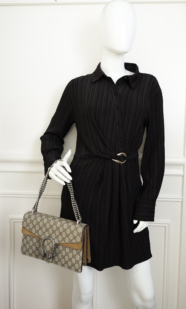 Gucci Ebony GG Supreme Dionysus Medium Shoulder Bag
