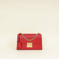 Gucci Red GG Guccissima Padlock Medium Shoulder Bag