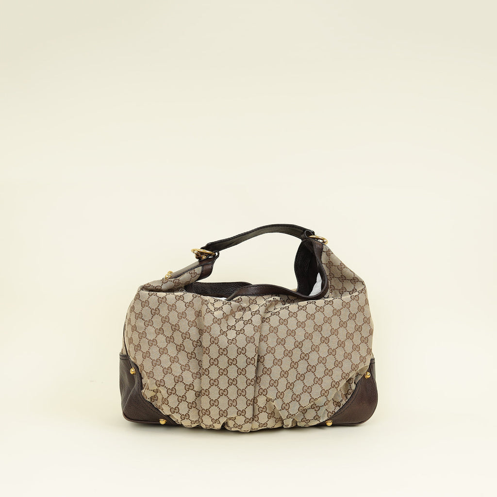Gucci Bicolor GG Large Jockey Hobo Bag