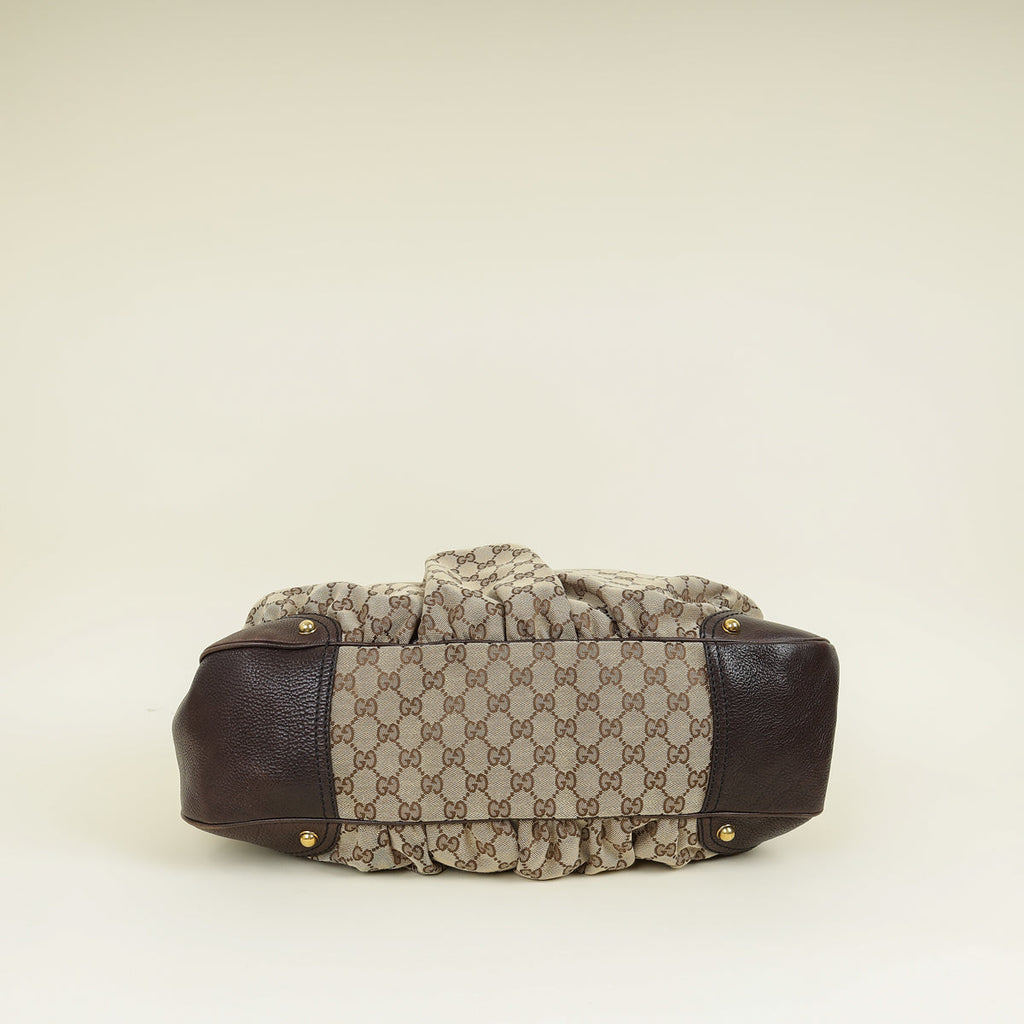 Gucci Bicolor GG Large Jockey Hobo Bag