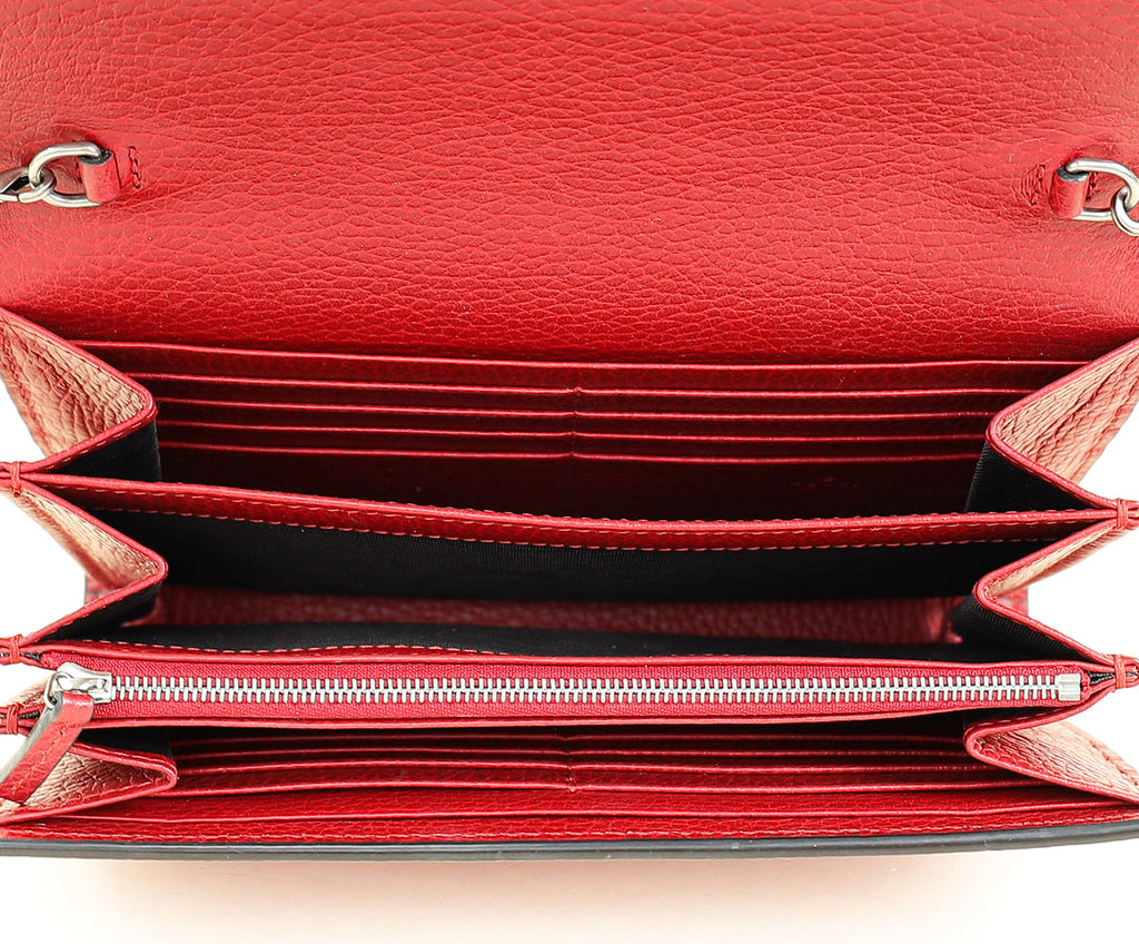 Gucci Red Dionysus Crystal Mini Chain Bag