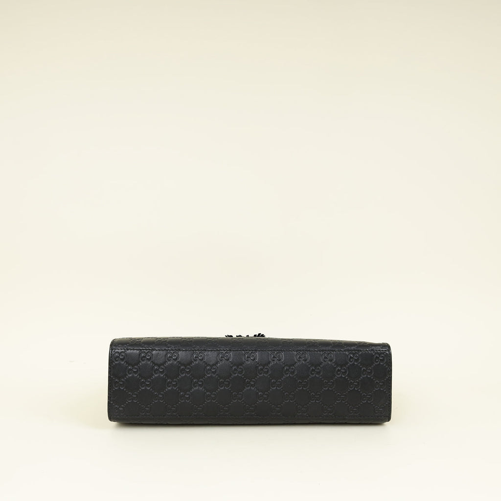 Gucci Black Guccissima Emily Large Shoulder Bag