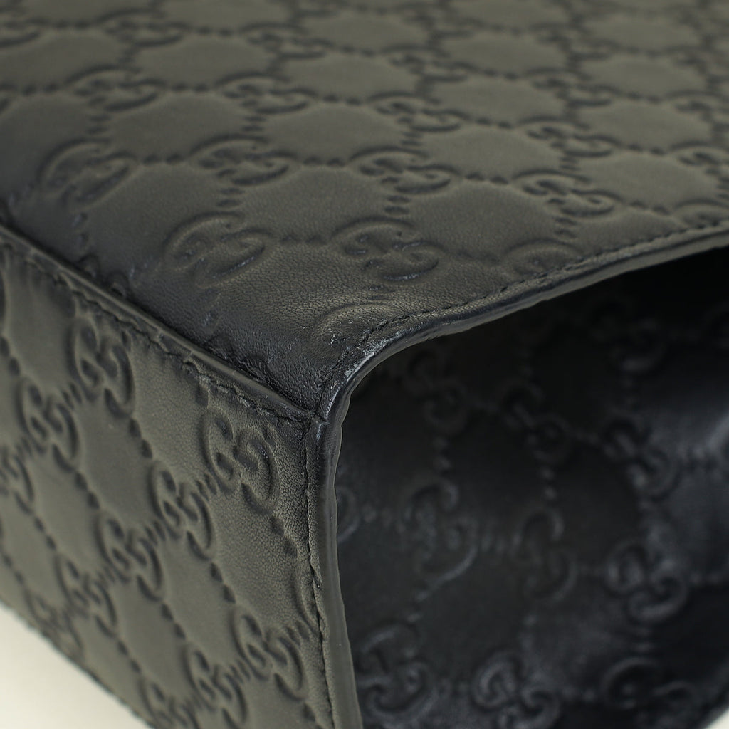 Gucci Black Guccissima Emily Large Shoulder Bag